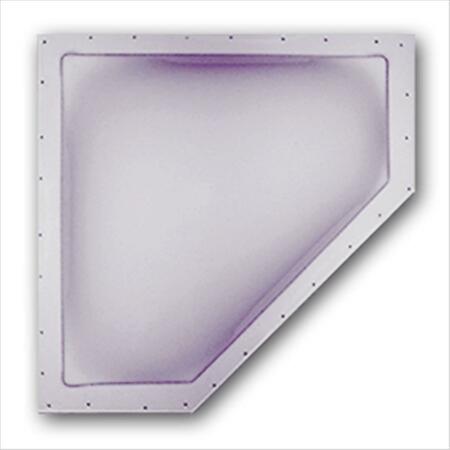 BRI-RUS SPEC 24 x 12 In. Skylight Neo-Angle- White B1G-NSL2412W